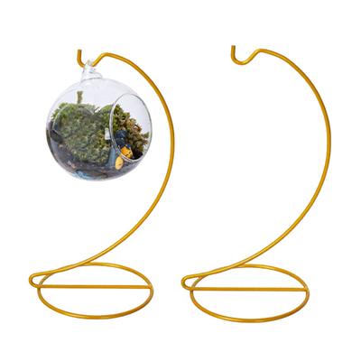 Ornamentständerhalter für Glaskugeln, Spiraldesign-Halter mit stabiler Eisenbasis für Luftpflanzen-Terrarium, Hexenkugel