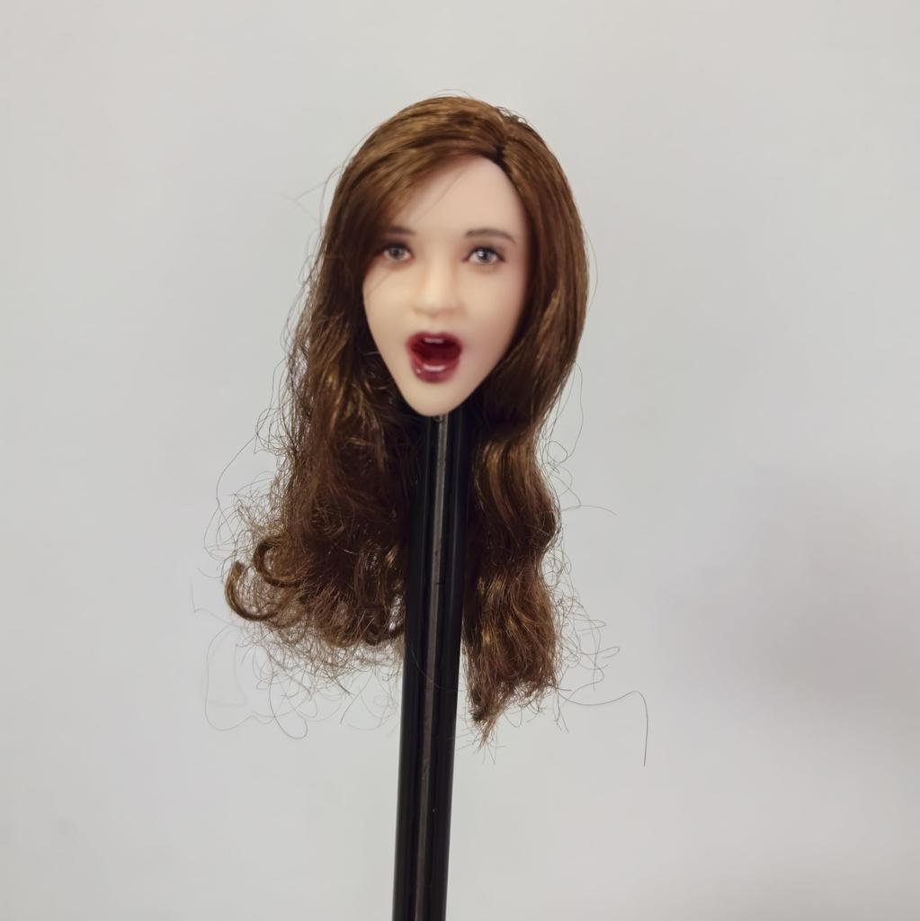 Toys Hobbies Scale Action Figure Head for TBLeague and Other Pearl White Direct Open Mouth Long Beauty and Outfit Not Curly & [TOYBARJAPAN] 1/6