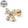 Gatte European Cross 316L Stainless Steel Eye Butterfly Knot Ear & Lip Stud