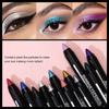 Smoky Dark Green Eyeshadow Pencil Stick 12 Colors Metallic Glitter Eye Shadow Highlighter Pen Makeup Tool Waterproof Pearlescent