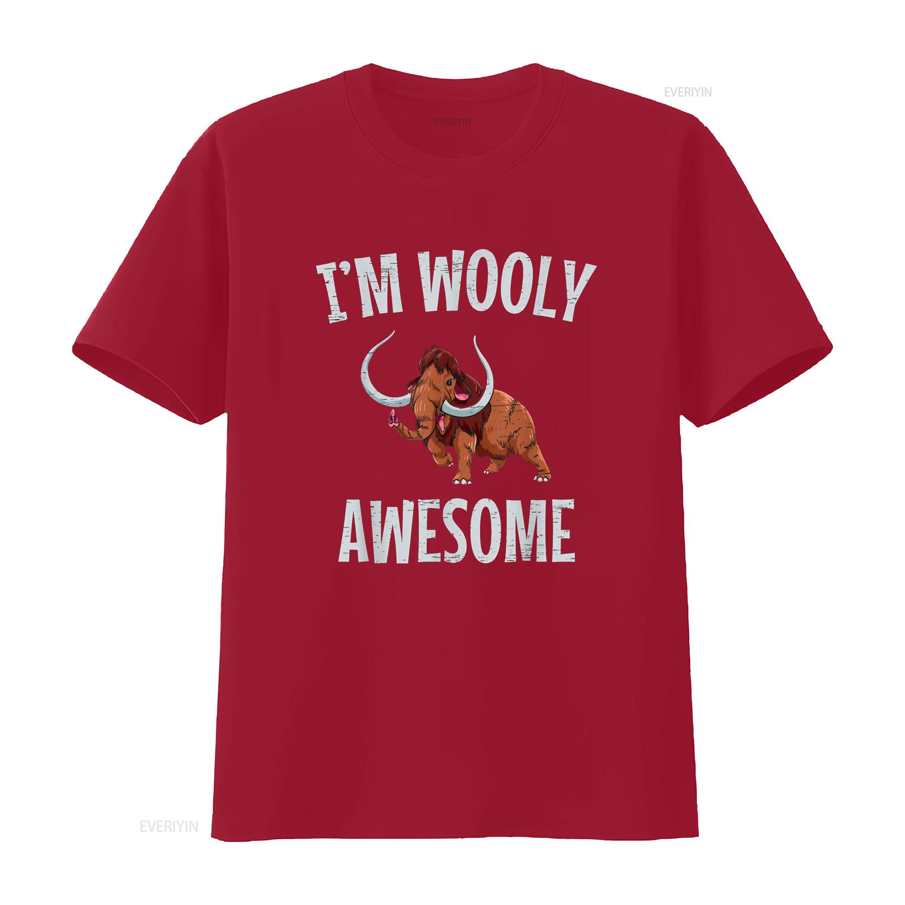 

I m Wooly Awesome Long Tusks Woolly Animals T Shirt vintage Washed fashion Stylish designer clothes Slightly Comfortable S