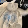 Wing Sword Men Women Pullover Hoodie Outdoor Sports Hip-hop American Street Casual Fashion Autumn Winter Adult Sweatshirt Top