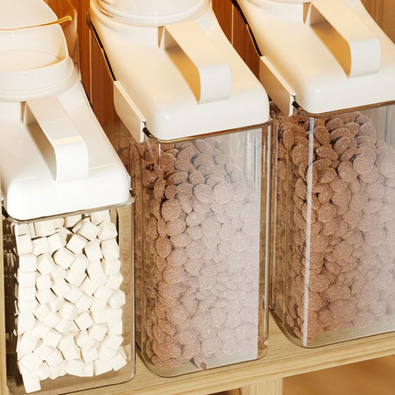 2800ml Airtight Dog Food Storage Container Dog Food Bin Large Flour Container Cat Feeder Bucket Food Storage Barrel Dried Grains