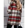 Autumn and Winter Women's Shirts Plaid Long Sleeve Shirt Flannel Tweed Jacket Tops