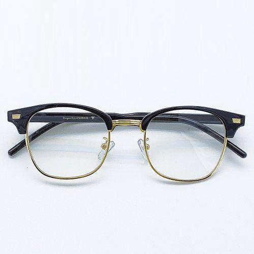 Lapeullolida Seattle Gold Black Browline Glasses