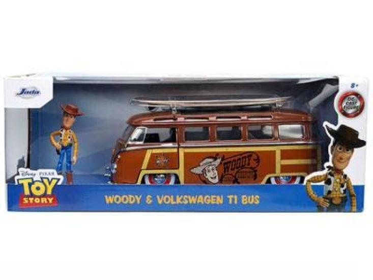 

JadaTOYS Scale Hollywood Ride Story 1962 Volkswagen T1 Bus Woody 124 Toy - & Figure [Item]