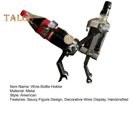 Metal Wine Bottle Holder Saucy Figure Drink Holder Bar Tabletop Wine Rack for Decorative Display Wine Enthusiasts Gift