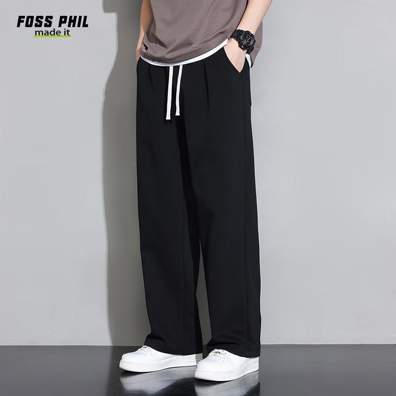 Foss Phil Men's Relaxed Fit Draped Straight-Leg Sweatpants