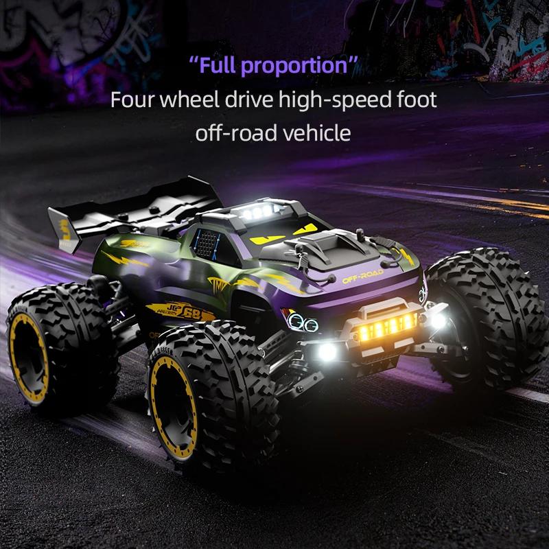 JJRC C8832A 1:10 RC Car 2.4G 4WD High-Speed With Light Large Electric Remote Control Crawler 4x4 Off-Road Vehicle Toy For Kid