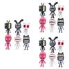 Cute Pvc Siren Head Models 6 Pcs Big Head Siren Tv Hand Ornaments