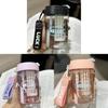 Hello Flower Tea Cup 580ml Double Drinking Portable Plastic Tumbler For Summer Outdoor Use