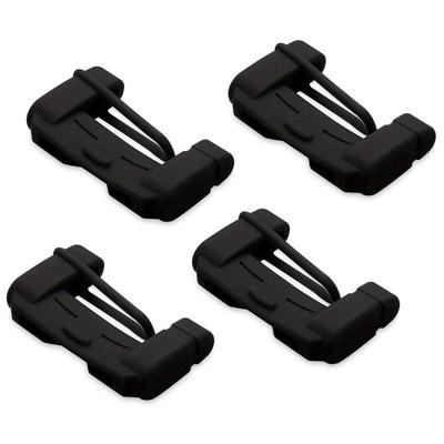 Silica Seat Belt Insert Anti-collision Cover Plug Protective Cover for Passenger Driving (Black 4 Pack)