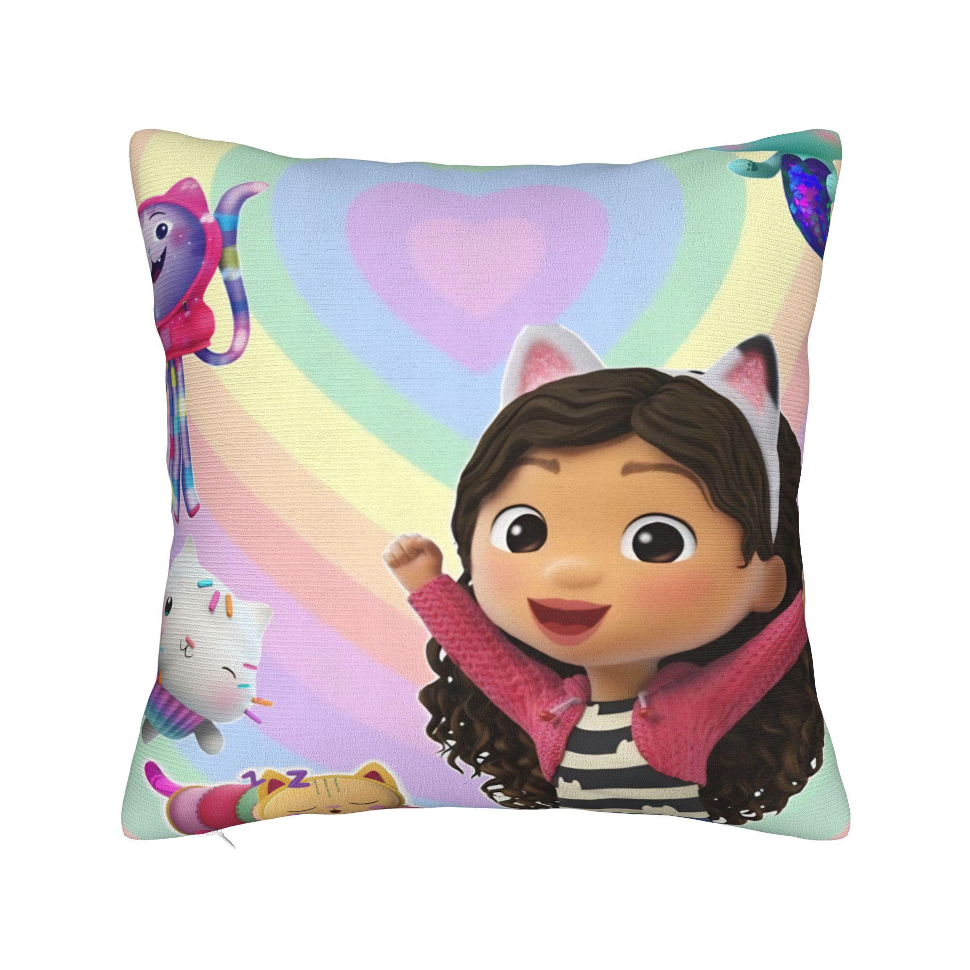 Decorative Pillowcases G-Gabbys Girl Dollhouse Accessories Living Room  Pillow Case Cover Square Multi-Size 12x12Inch