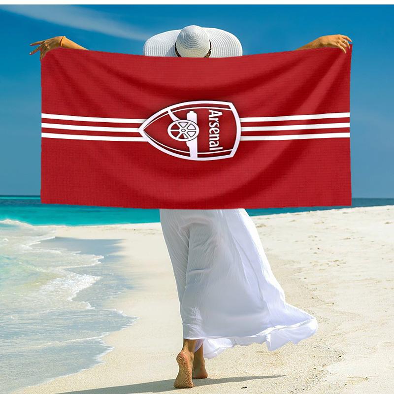 1pc A-Arsenal Beach Towel, Comfortable and Thick, and Swimming/Bath/Picnic/Camping Towel, Suitable for Seaside Beaches