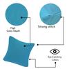 Cotton Canvas Decorative Cushion Covers, (16 X 16 Inch), Set of 5, Sky Blue, 250 TC