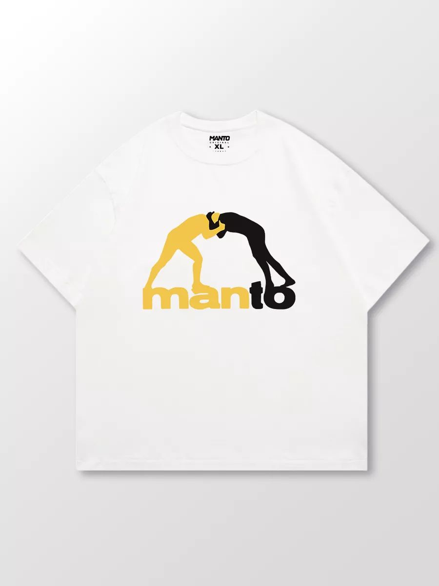 Свободная хлопковая футболка с принтом Manto 4XL