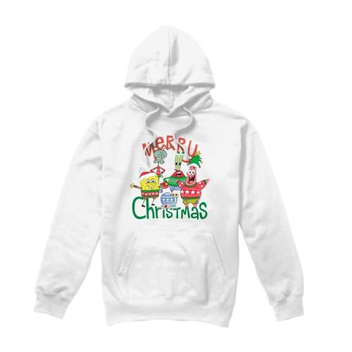 SpongeBob SquarePants Mens Merry Christmas Group Hoodie