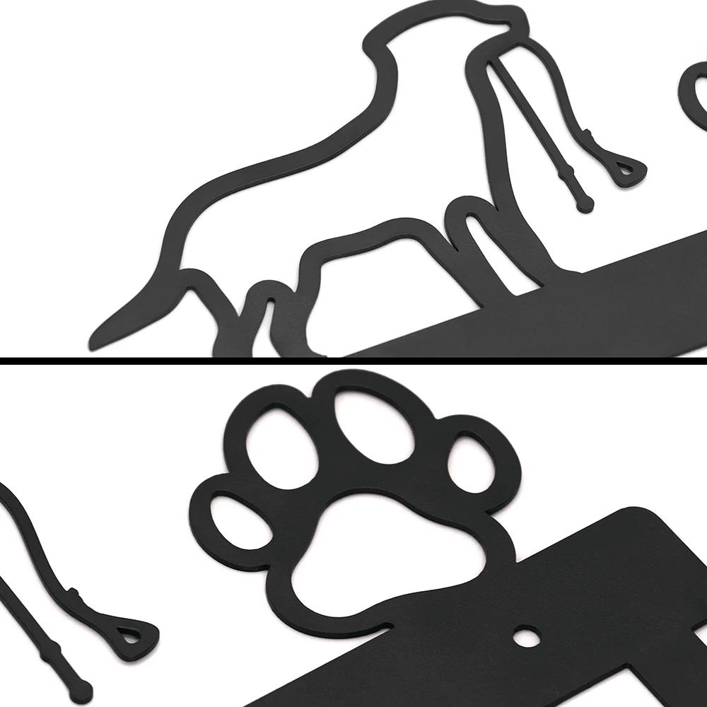 Metal Paw Pet Dog Hanger 5 Hooks Coat Hanger Key Wall Rack Holder Organizer Towel Rack Storage Hook Iron Art