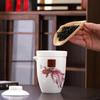 Portable travel teacup tea set small set outdoor one pot three cups ceramic express cup bubble teapot printing Dragon Boat Festival