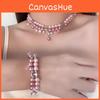 Exquisite Pink Double Layer Bead Bracelet For Women With Chic Geometric Design