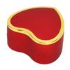 Heart Shaped Ring Box Elegant Stylish Jewelry Display Gift Box with LED Light for Engagement WeddingRed