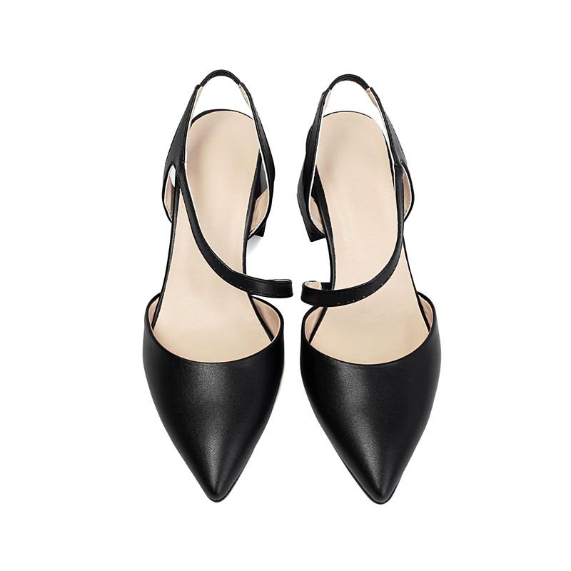 Women's High-heeled Sandals Spring and Summer New Simple and Versatile Thick-heeled Large-size Bag Head Sandals