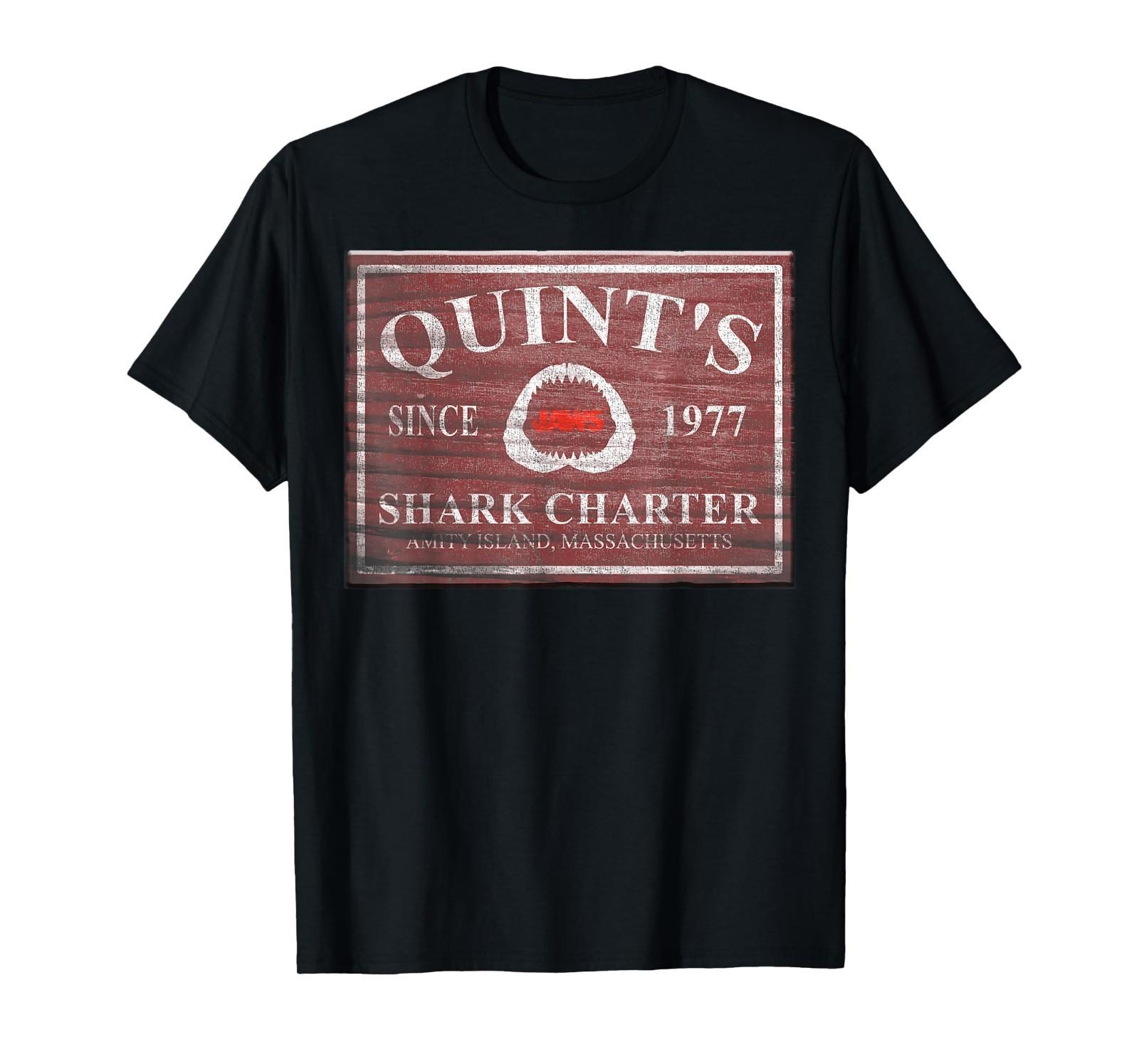 Jaws Quints Shark Charter Graphic T-Shirt Mens Womens Tees Top T-Shirt Mens Womens Tees Top 4XL