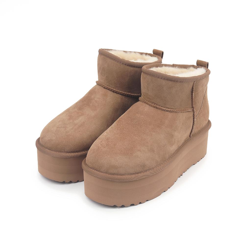 Oz Ugg Wear Adult Classic Platform Ultra Mini Boots 5Cm Brown