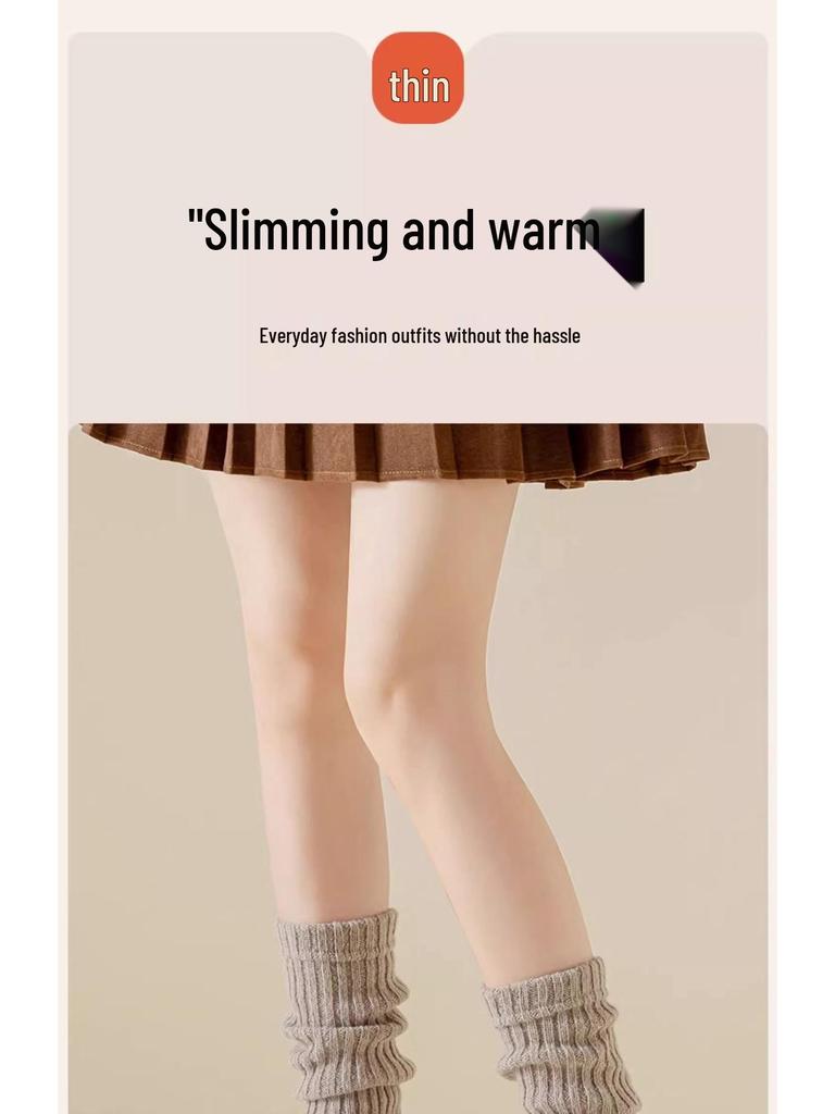 Women's Knitted Leg Warmers – Cozy Scrunch Style for Autumn and Winter, Knee and Ankle Coverage