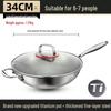 German Fish Scale Hammered Pure Titanium Wok - Uncoated Non-Stick Stir-Fry Pan for Induction Cookers.
