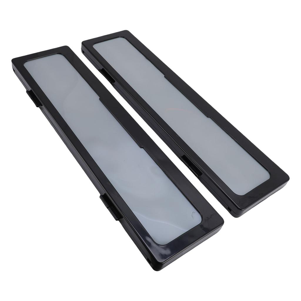 2PCS License Plate Frame Plastic Front Rear License Plate Cover for European Electric Car Tag Black