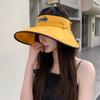 Big brim summer hat women's fashion empty top hat drawstring adjustment out of the street sunscreen sun hat foldable sun hat