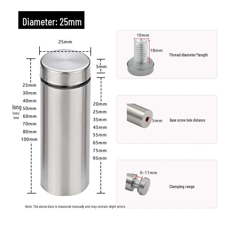 Stainless Steel Decorative Mirror Cover Caps for Acrylic Advertising Boards