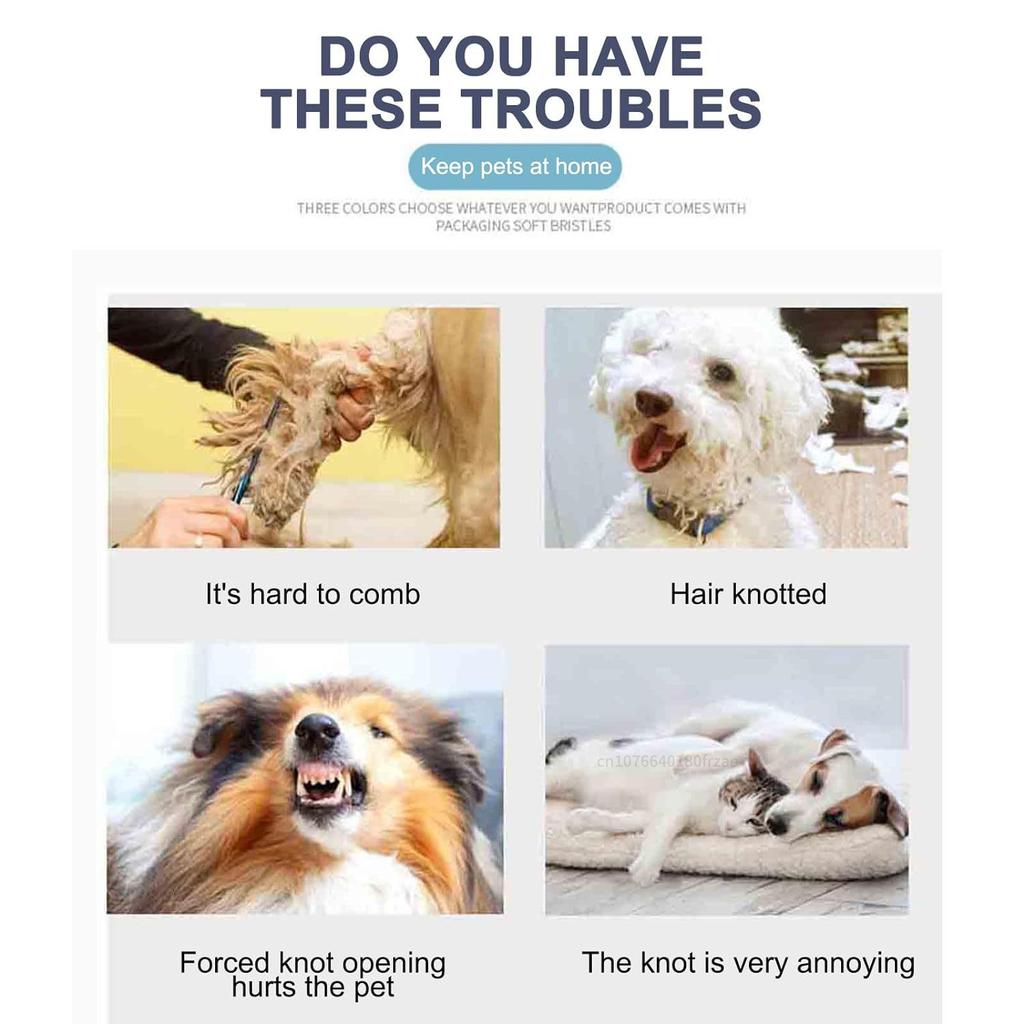 New Cat Dog Comb Pet Open Knot Comb Cat Puppy Hair Fur Shedding Grooming Trimmer Comb Blade Comb Cat Brush