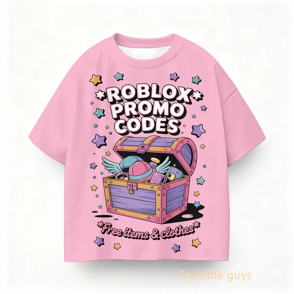 Boys Clothes Girls Children Roblox Summer Anime Short Sleeve Tee 110