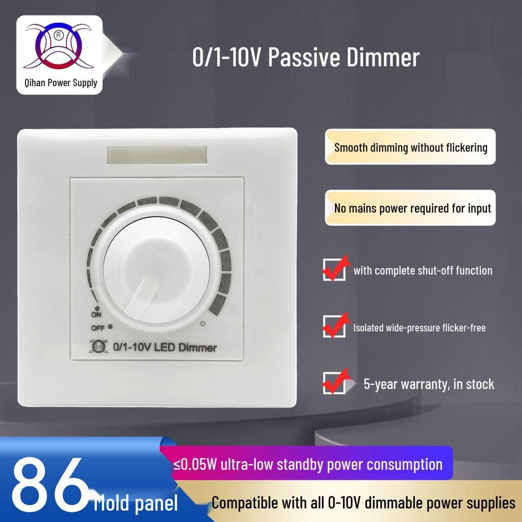 Dimmable 5-24W LED Driver, Flicker-Free, 0-10V Compatible, for Spotlights & Downlights, 5-Year Warranty