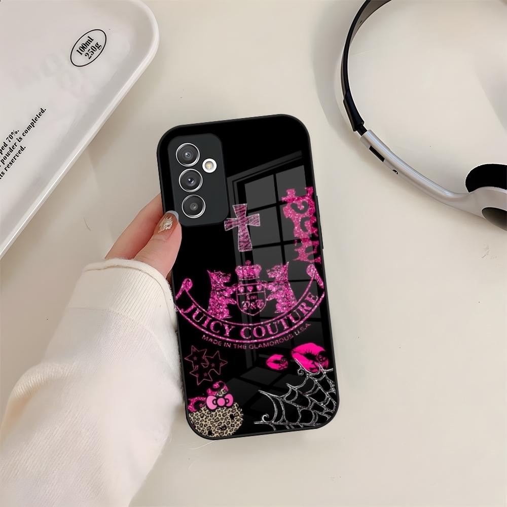 J-JuicysS Couture Phone Case Glass For Samsung S24 S26 S23 S20 S25 S21 S22 Ultra Fe Plus A05 A06 A16 A26 A36 A56 Coque
