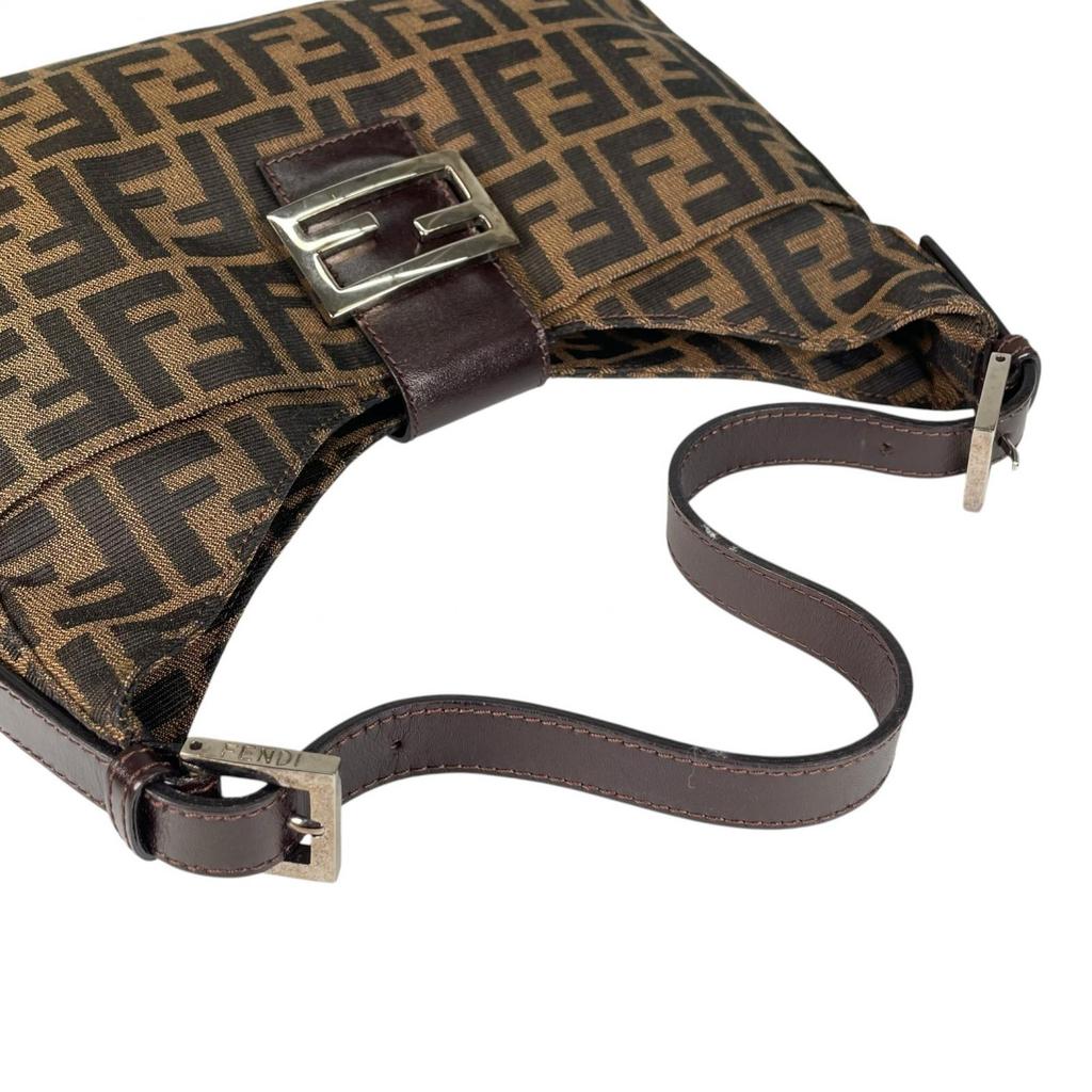 FENDI Zucca Shoulder Bag Brown Women used