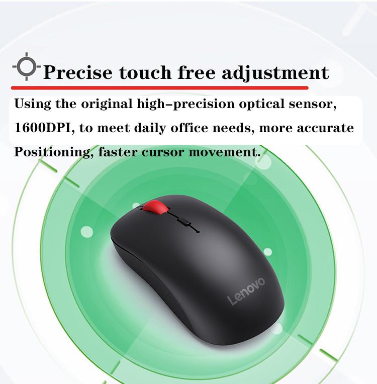 Lenovo M25 Kabellose Maus, Leise Maus, 2,4 G, tragbare mobile optische Büromaus, einstellbare DPI-Stufen für Notebook-PC-Laptop
