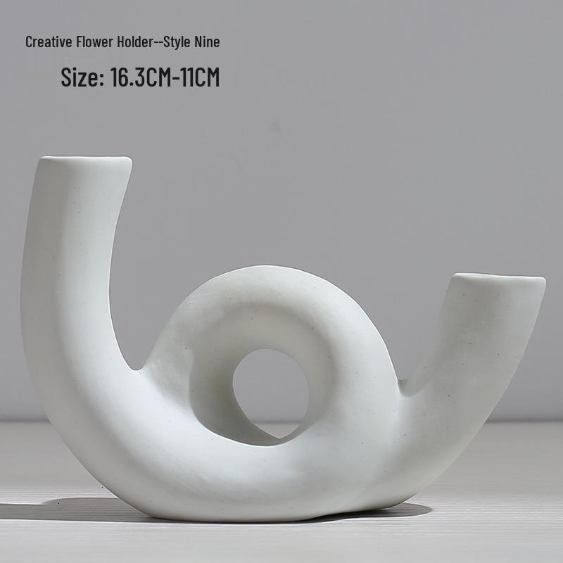 Nordic Style Ceramic Vase for Dried Flower Arrangements - Ideal for Hydroponic and Living Room Decor