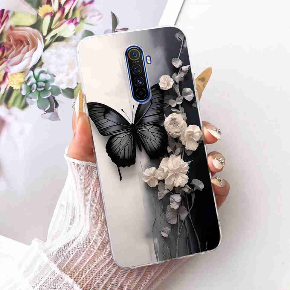 For Realme X 2 X2 Pro RMX1931 Case Cartoon Cat Simple Silicone Cover For Oppo Realmex2 Pro Phone Case Shockproof Bumper