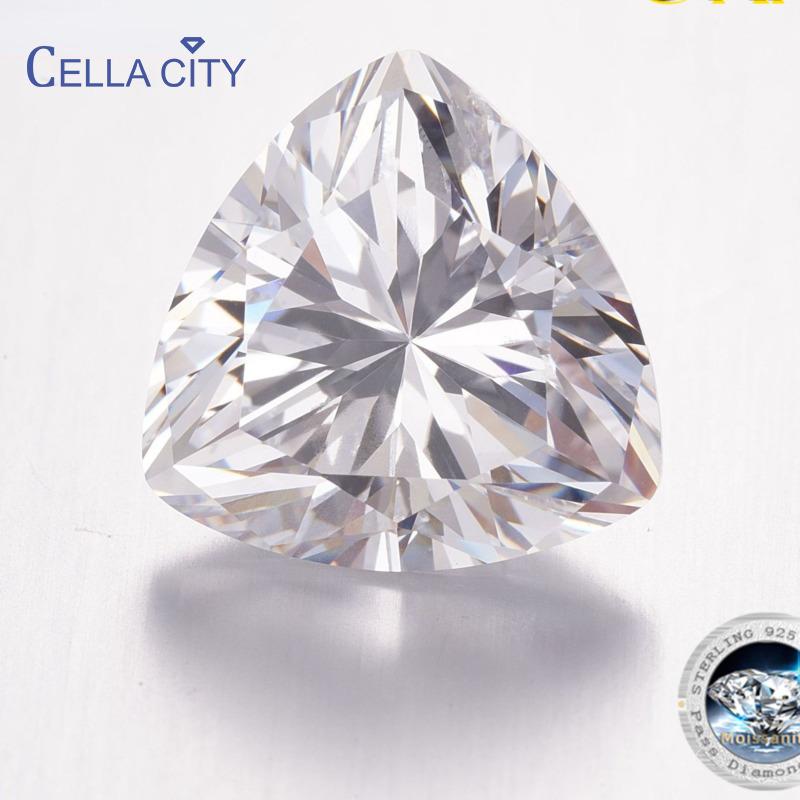 

Массовая бусина муассанита Cellacity Fat Triangle от 0,5 до 5 каратов VVS1 сертифицирована лабораторией тестирования алмазов GRA