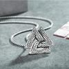 Hnsp Viking Triangle Pendant Necklace For Men 50cm Stainless Steel Chain Jewelry