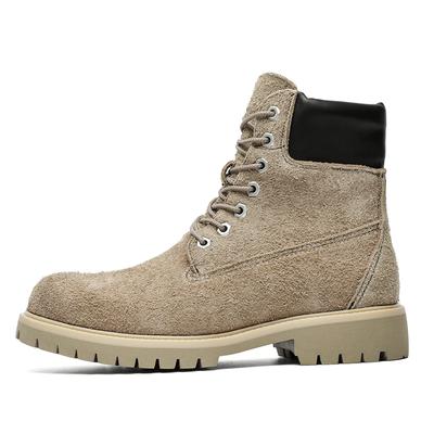 Modische Leder-Stiefeletten für Herren Echtes Leder Übergröße Stiefel Hochwertige Designer Formelle Plateau-Casual-Stiefel Mode