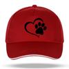 Neue Unisex Damen Mode Niedliche Hundepfote mit Pfirsichherz Baseballkappen für Hip Hop Baumwolle Trucker Cap Bone Papa Hüte