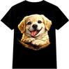 Golden Retriever Puppy T Shirt Cute Dog Graphic Tee Pet Lover Casual Top