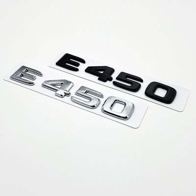 2026 New Black Silve Letters E200 E260 E300 E400 E450 E220d E350d E400d 4Matic ABS Emblem for Mercedes Benz Car Trunk Logo Sticker