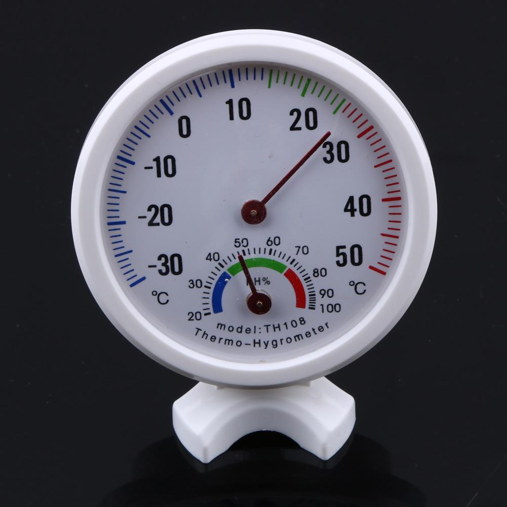 Minithermometer Hygrometer Klokvormige LCD Digitale weegschaal voor thuiskantoor Muurpromotie Monteer binnentemperatuurmeetinstrumenten