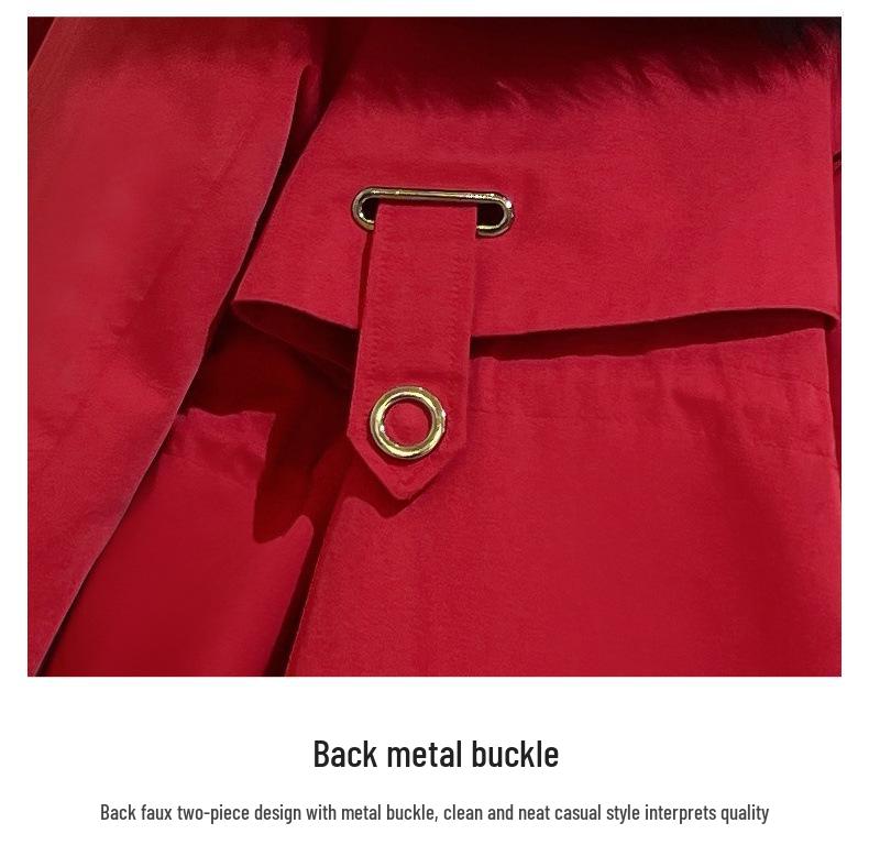 Abrigo Largo de Cuero para Mujer 2023 Invierno con Forro Polar, Forro Desmontable y Piel.