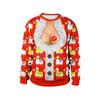 Women And Men Funny Christmas Print Tops Fashion Warm Long-sleeved Sweatshirt Casual Pullover Blouse